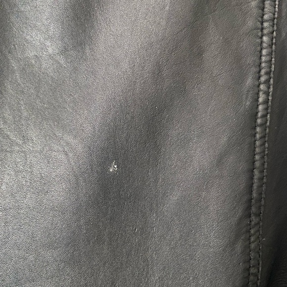 All Saints Cargo Distressed Leather Biker Jacket - Picture 11 of 16